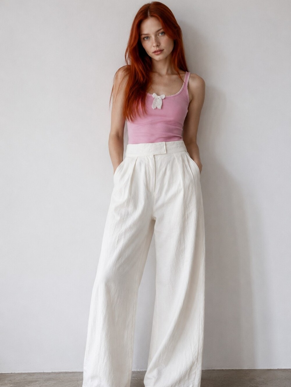 Free People Cool Harbor Wide Leg Pants S Ivory Linen Blend Coastal Grandma Boho